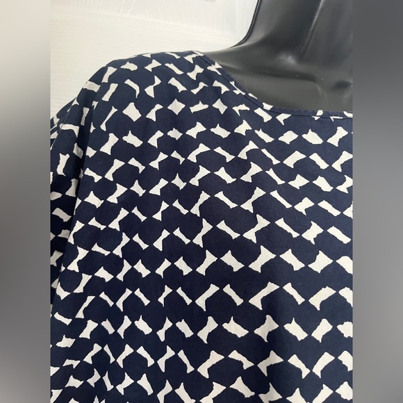 COS A-line Dress Lagenlook Geometric Print front pockets 100% Cotton sz XS - Picture 4 of 12